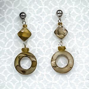 MOP Geo Dangle Earrings